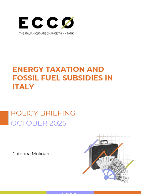 Energy taxation and fossil fuel subsidies in Italy